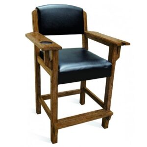Rustic dark brown traditional player chair