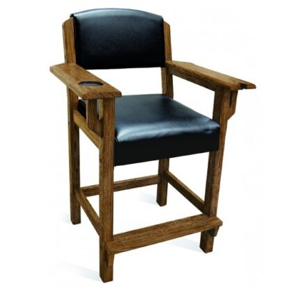 Rustic dark brown traditional player chair